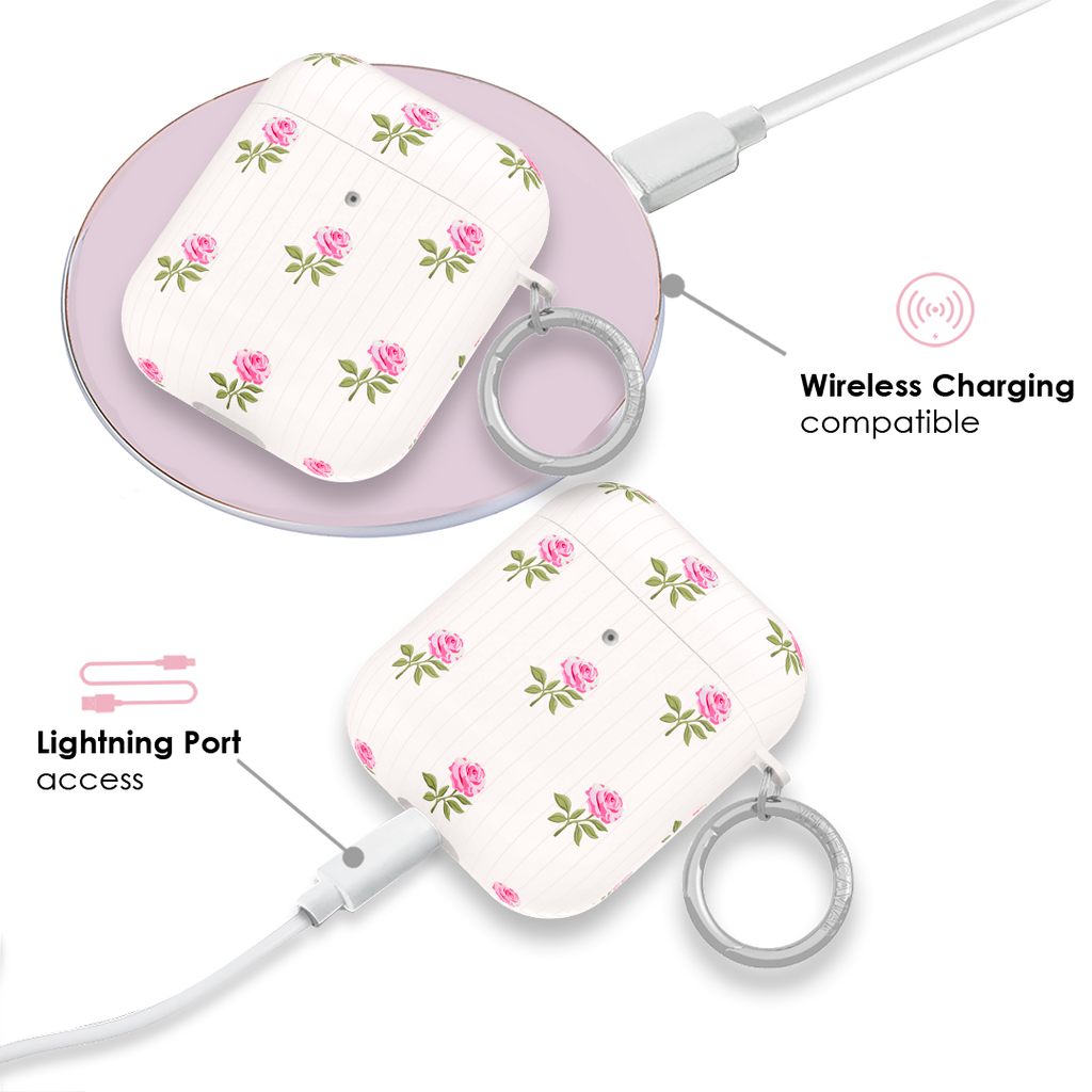 Pink Peony Floral AirPod Case