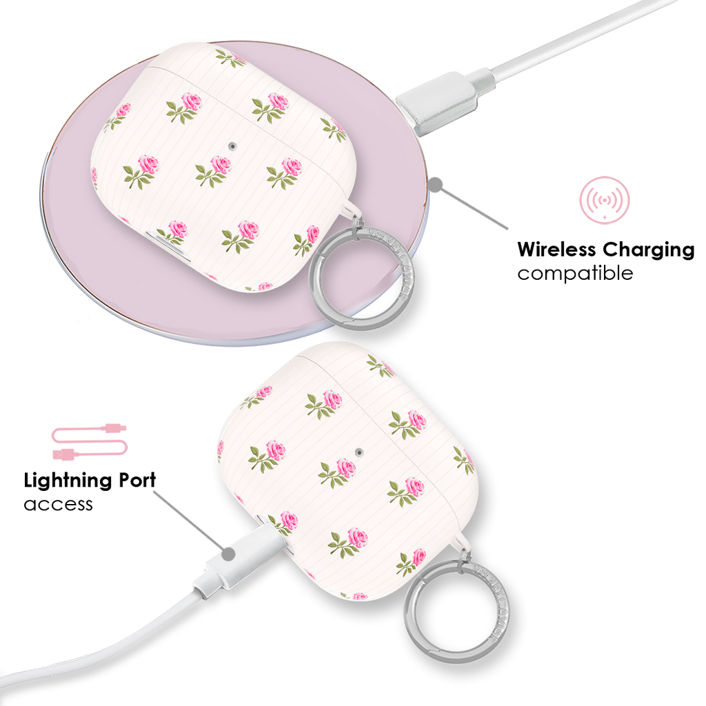 Pink Peony Floral AirPod Case