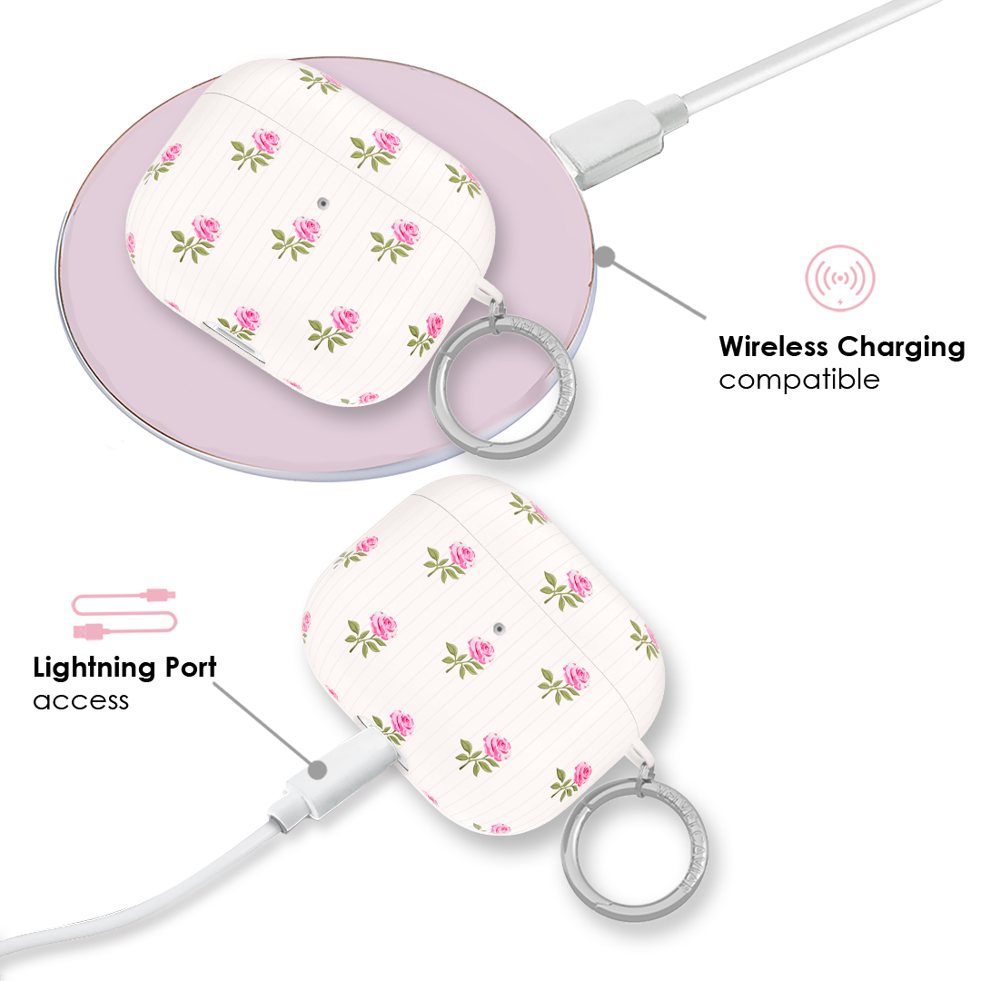 Pink Peony Floral AirPod Case