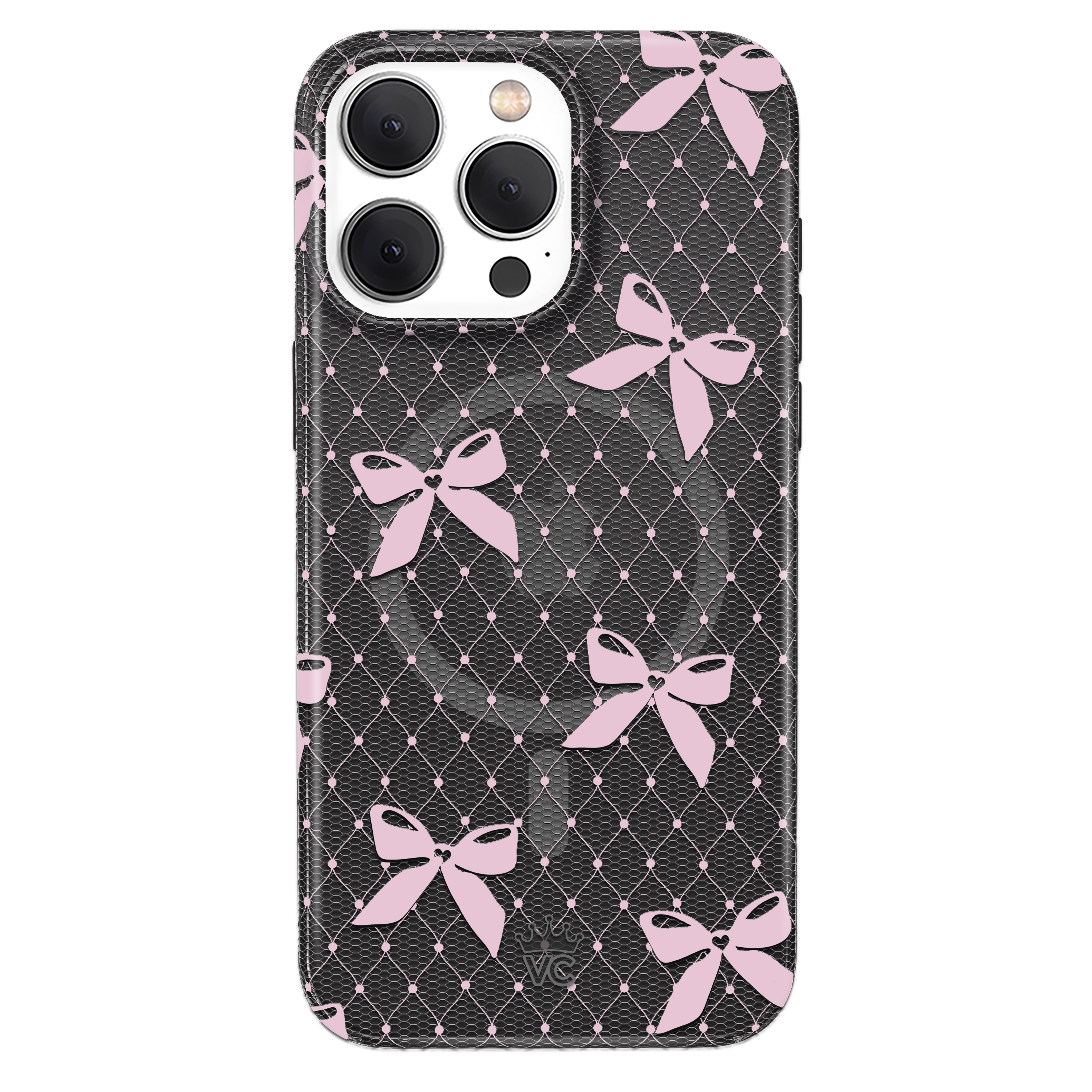 Lacy Pink Bows iPhone Case