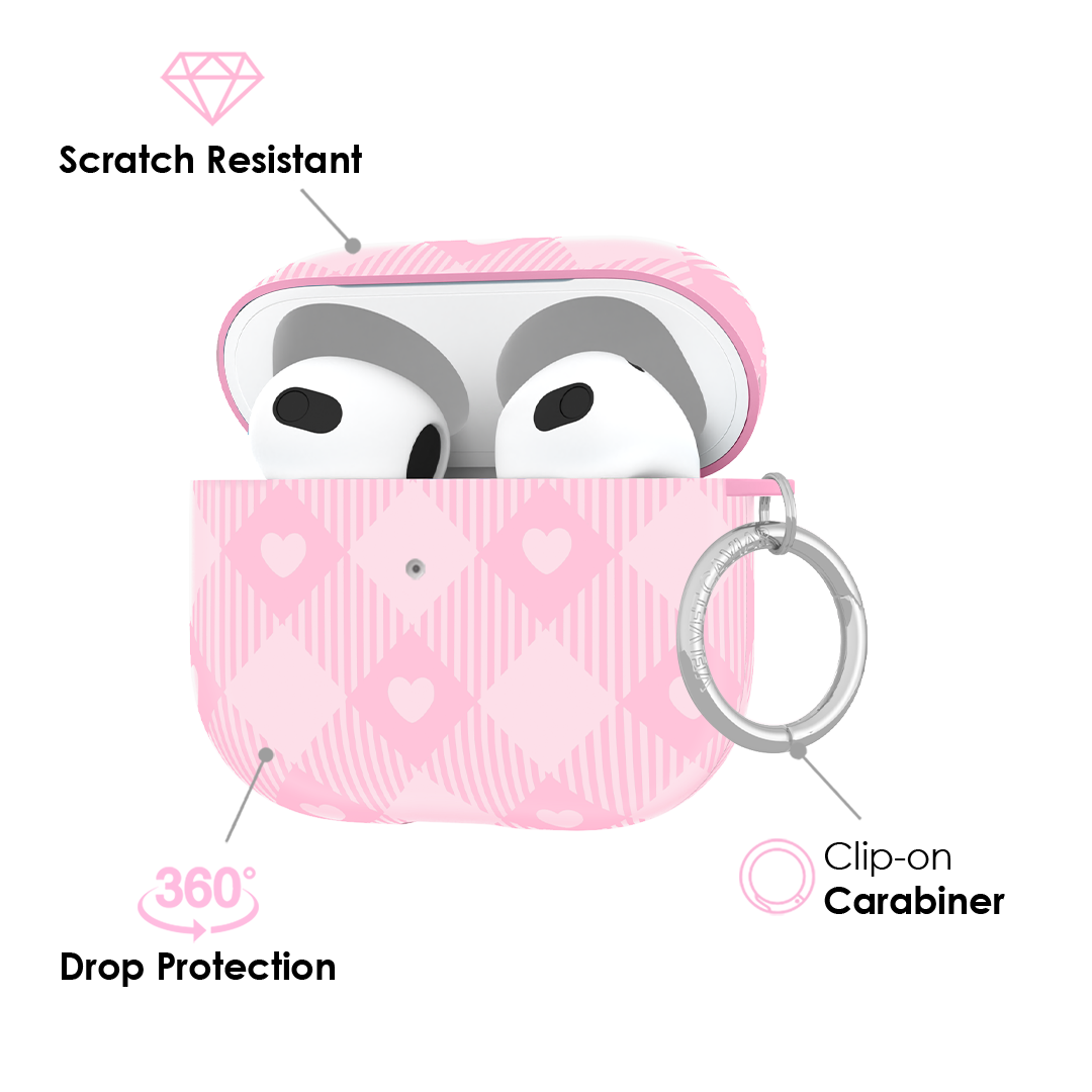 Dolly Pink Gingham AirPod Case