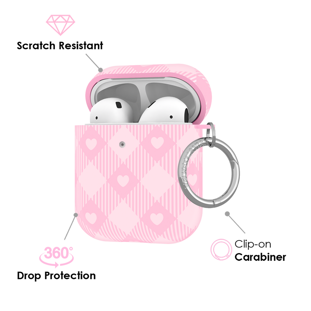 Dolly Pink Gingham AirPod Case