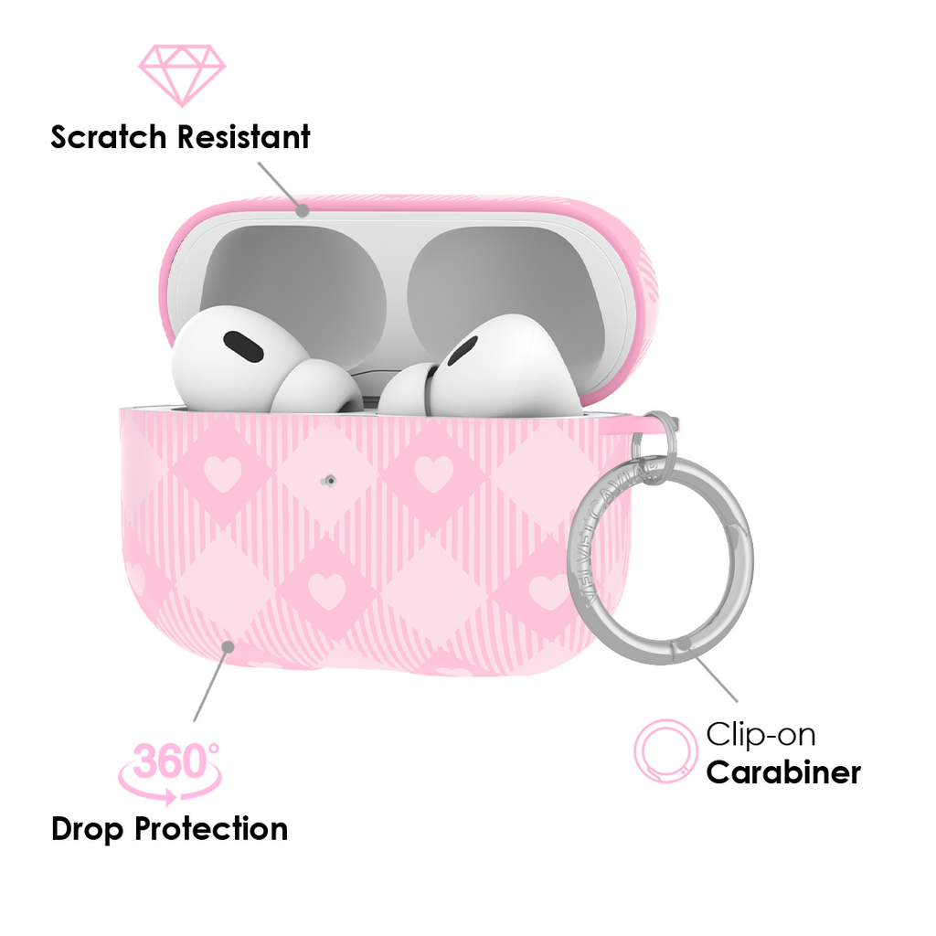 Dolly Pink Gingham AirPod Case