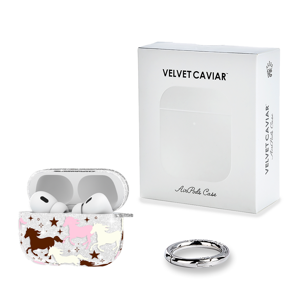Pink Pony Glitter AirPod Case