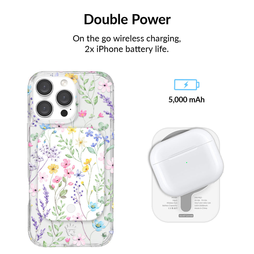 Enchanted Floral MagSafe Battery Power Pack