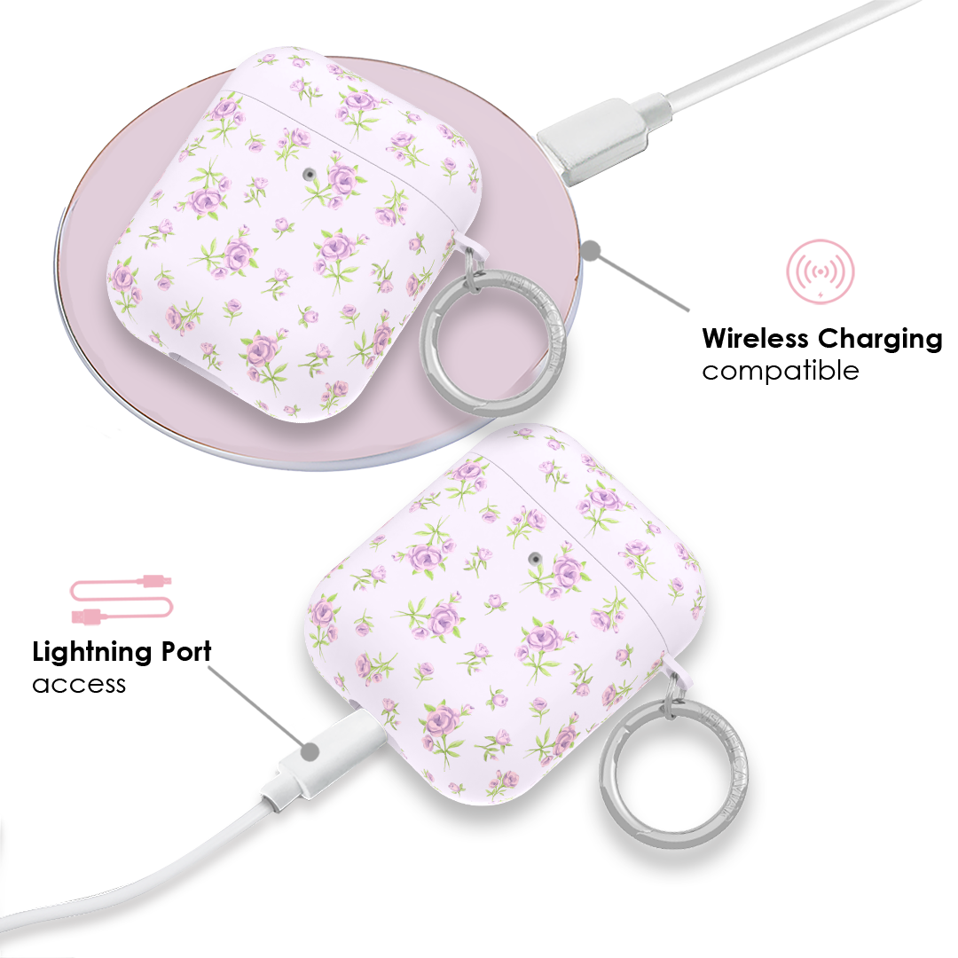 Dainty Lilac Floral AirPod Case
