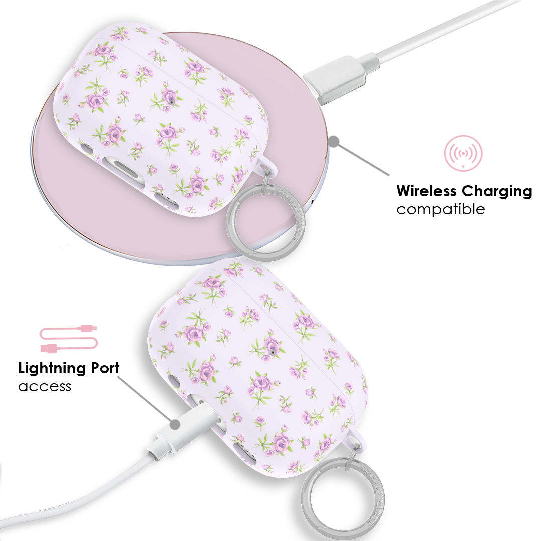 Dainty Lilac Floral AirPod Case