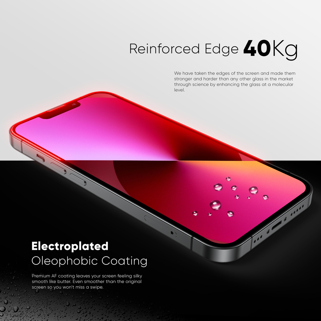 FLOLAB NanoAmour for iPhone 13 Mini Anti-Blue Light Screen Protector Edge-to-Edge