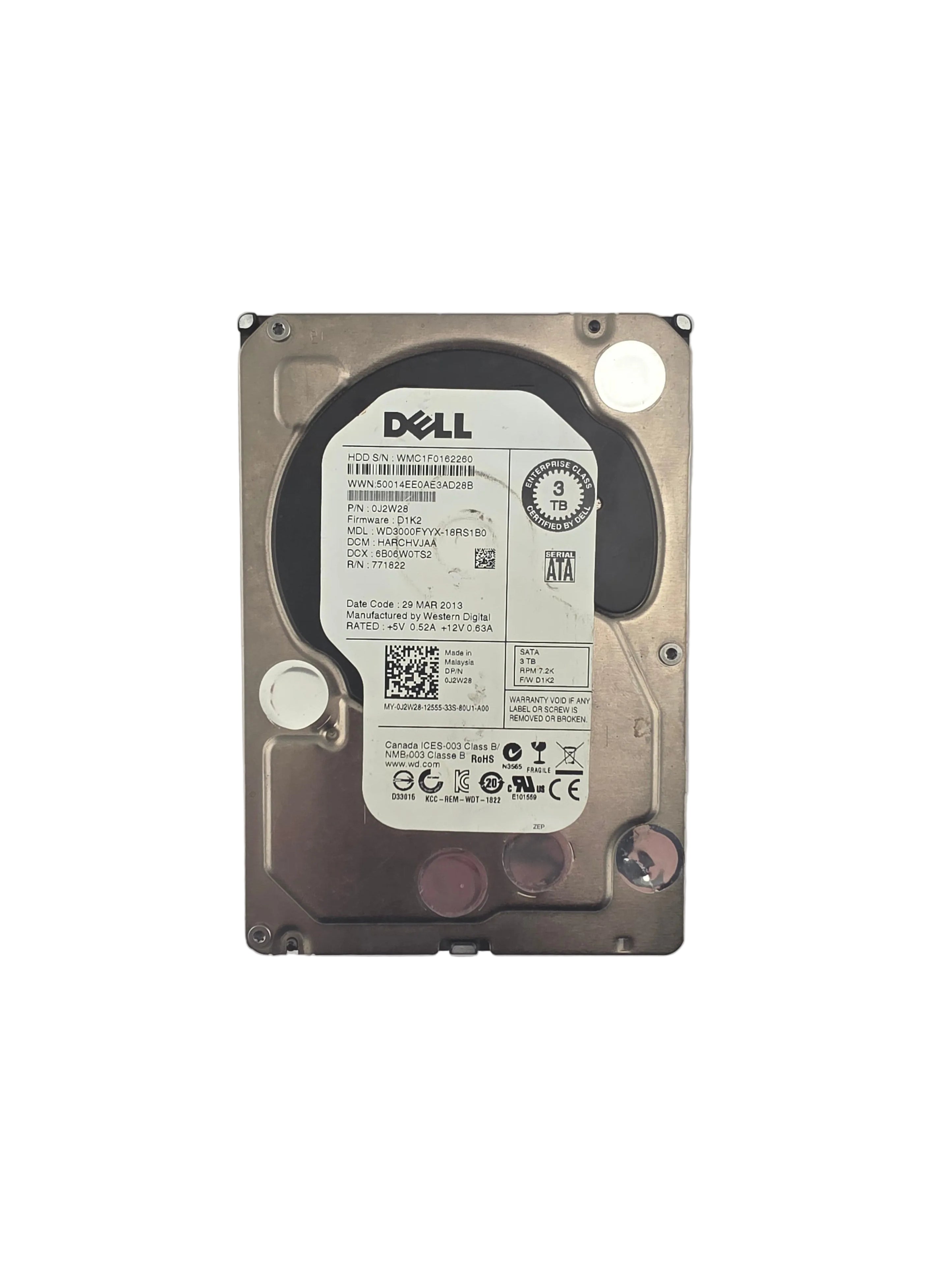 Dell SATA 3 3.5" 3TB 7.2k 6GBPS