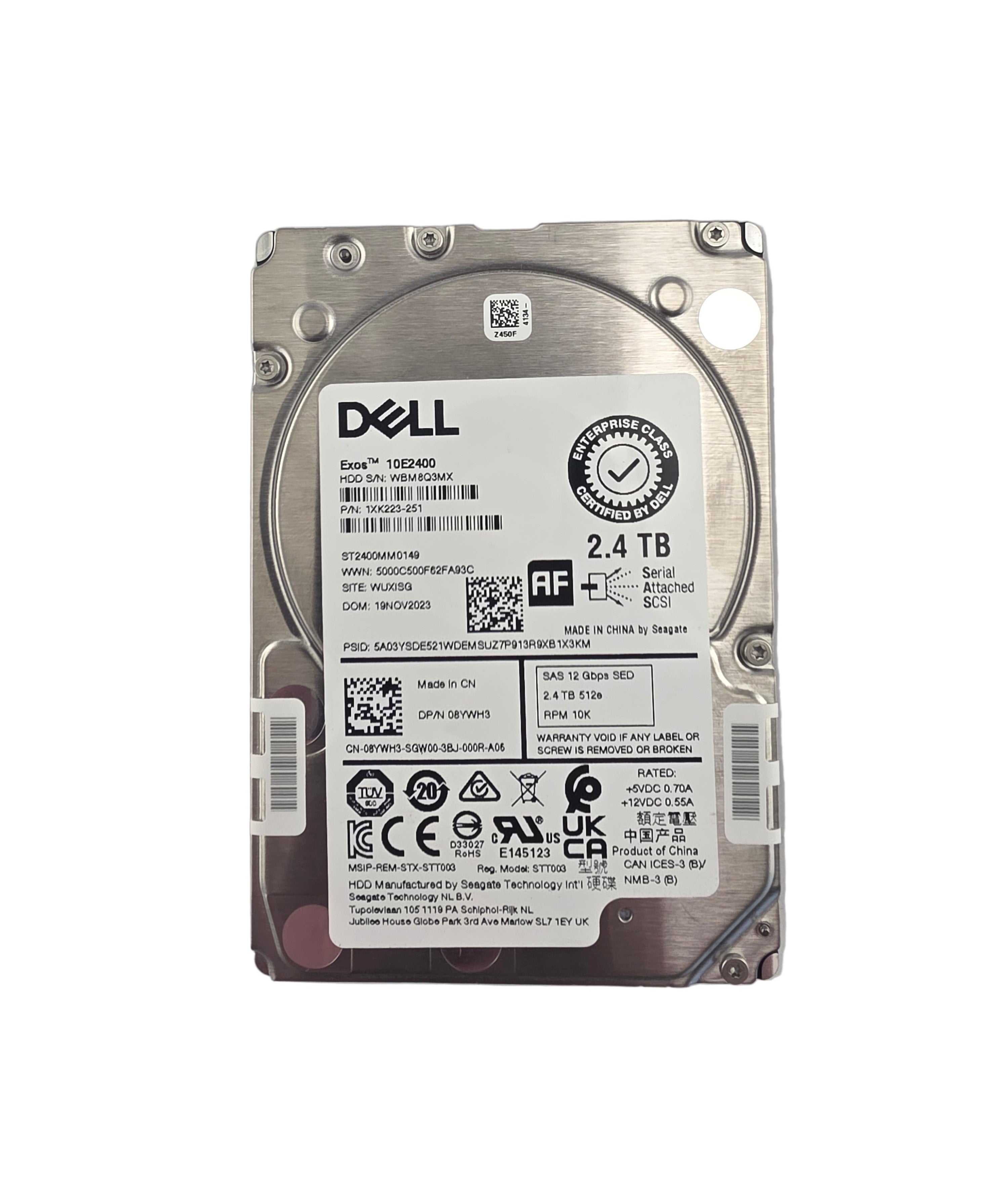 Dell SED SAS 2.5" 2.4TB 10K 12GBPS 512e