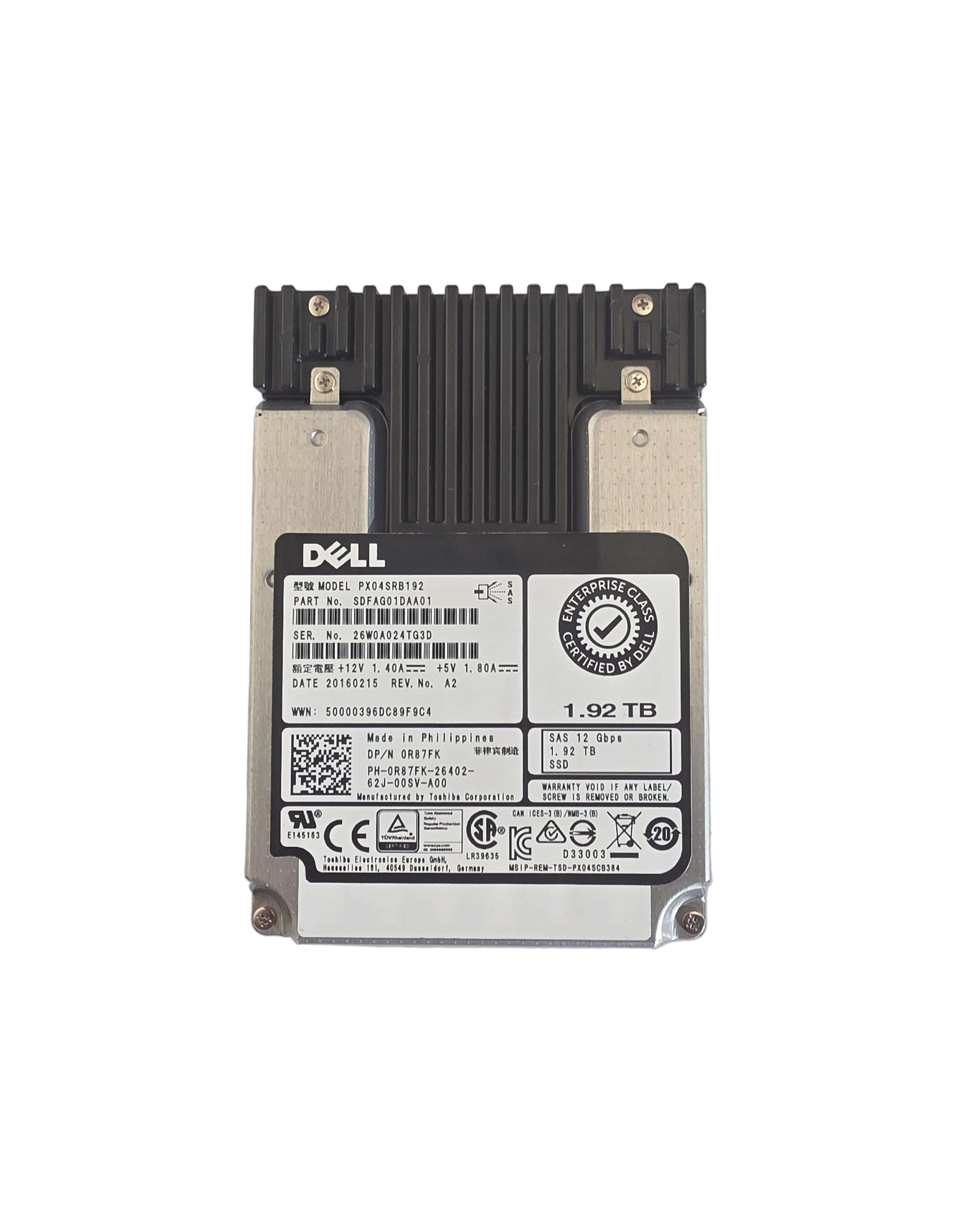 Dell SSD SAS 2.5" 1.92TB MLC Read Intensive 12GBPS
