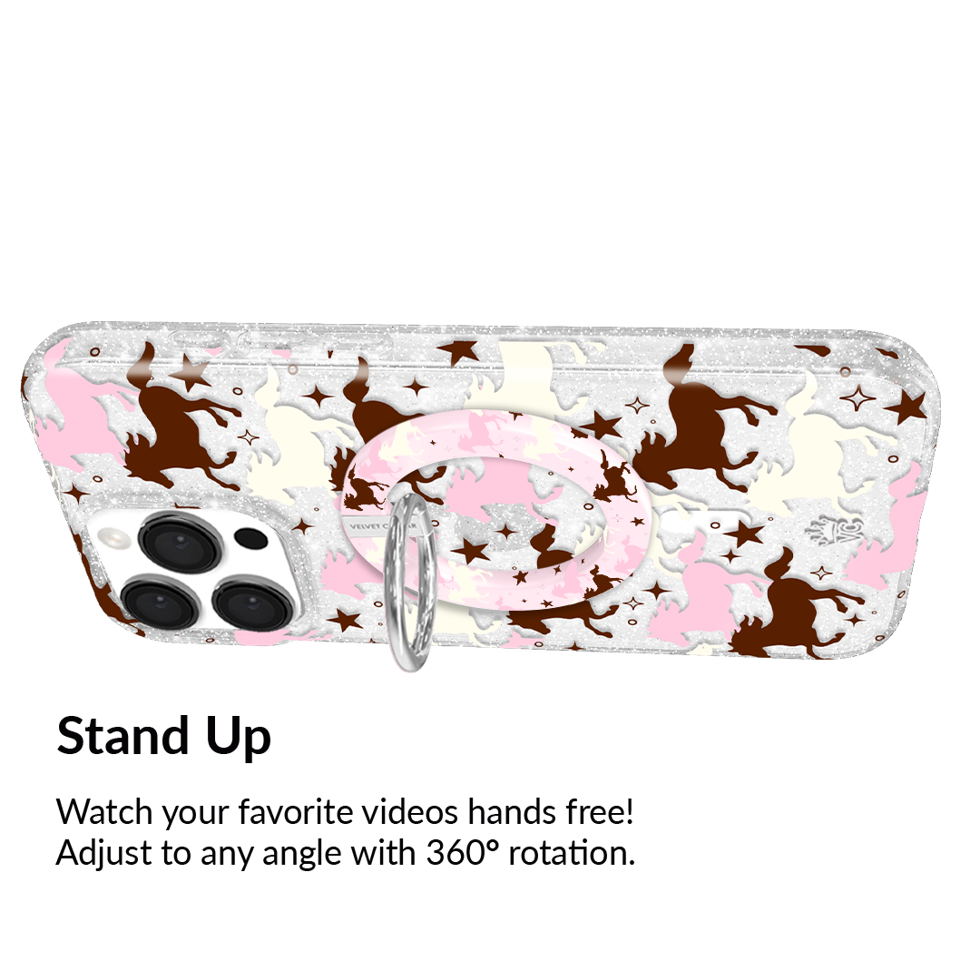 Pink Pony Glitter MagSafe Grip Ring