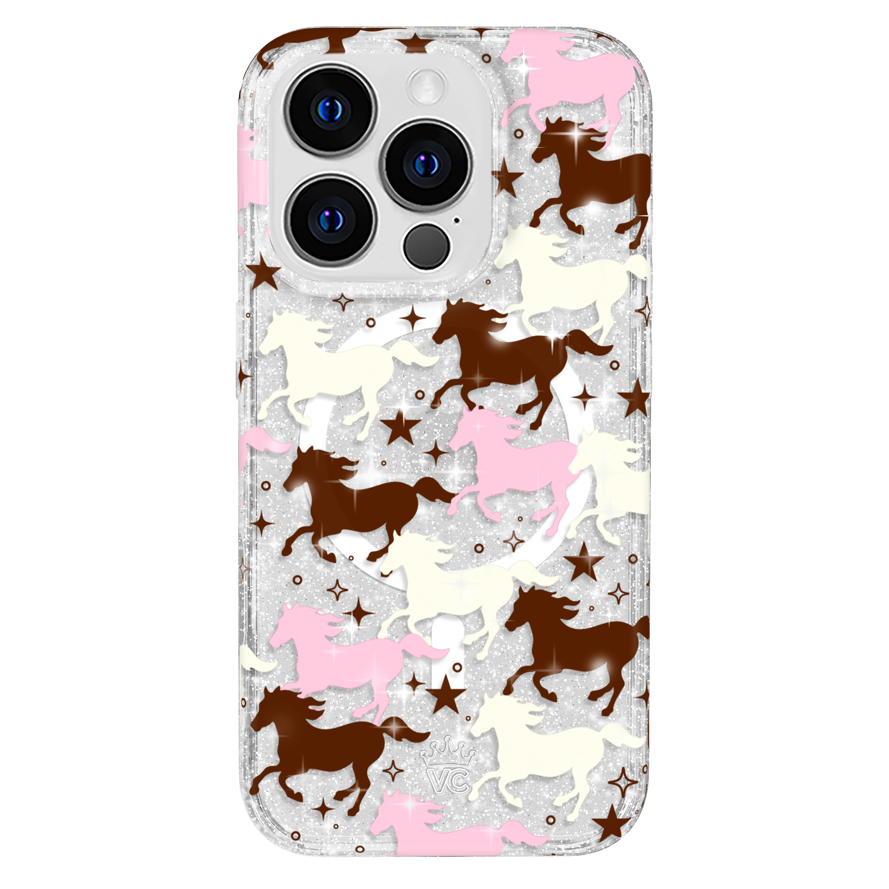 Pink Pony Glitter iPhone Case