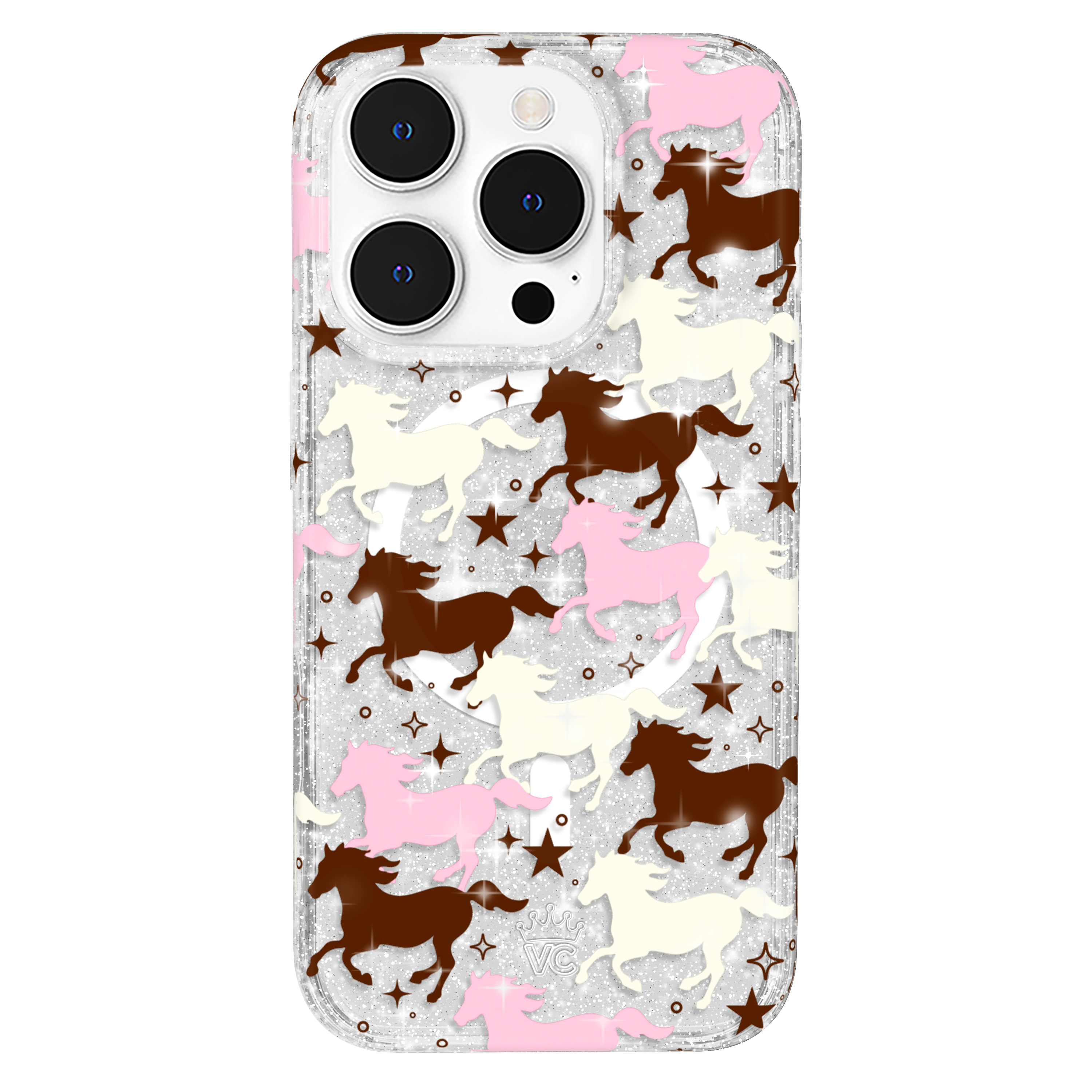 Pink Pony Glitter iPhone Case