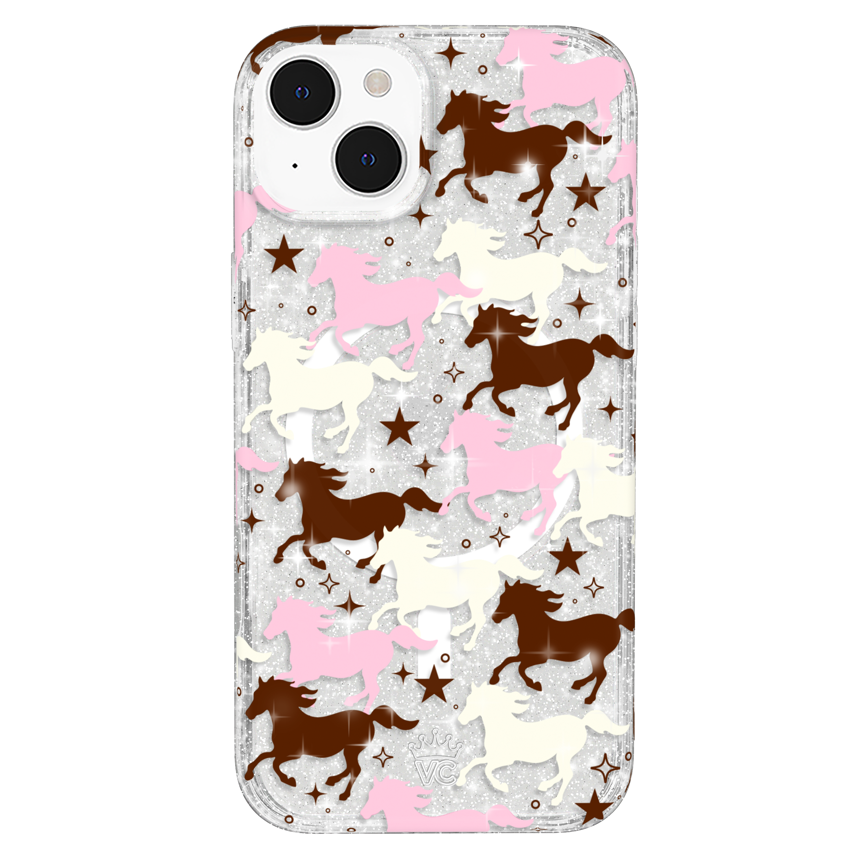 Pink Pony Glitter iPhone Case