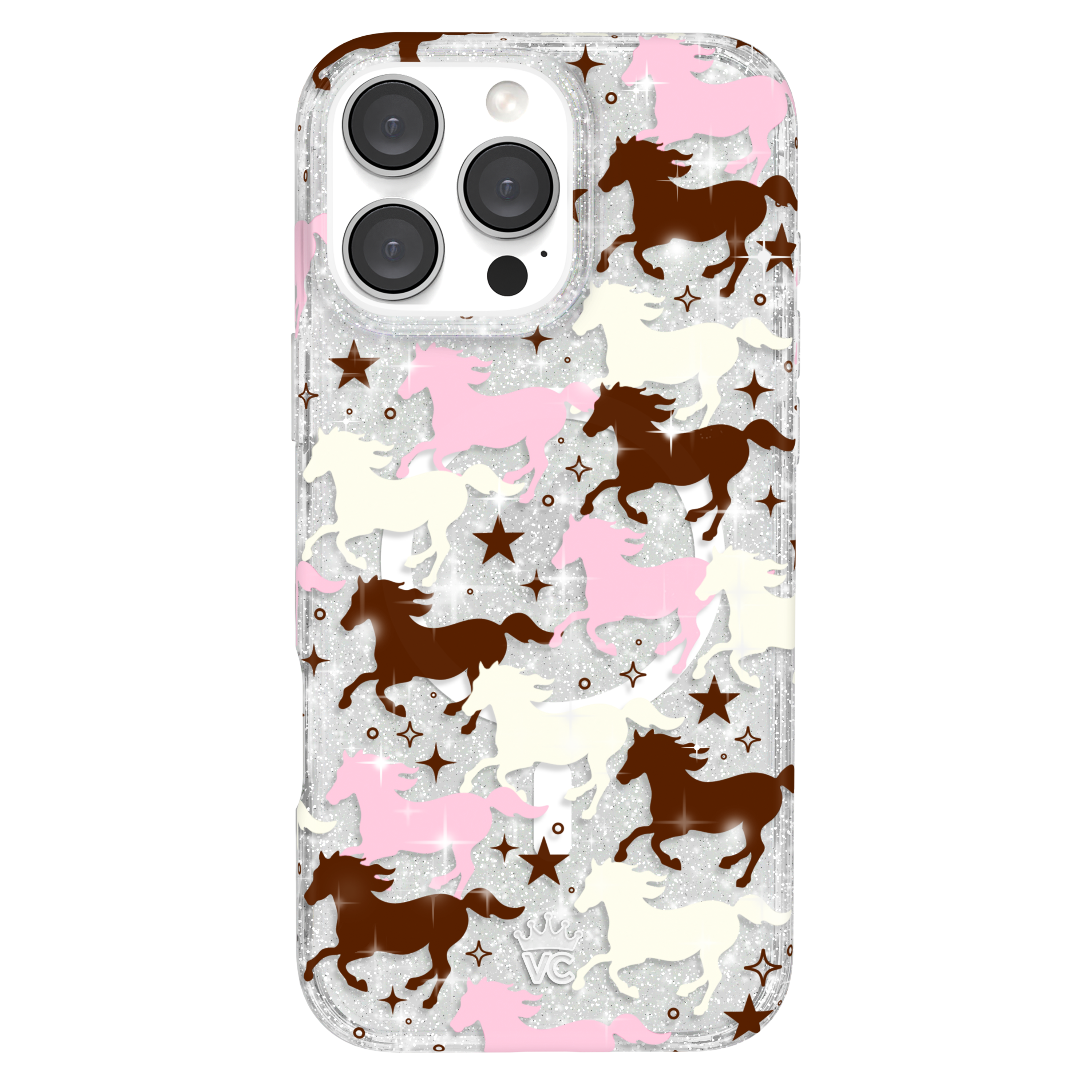 Pink Pony Glitter iPhone Case