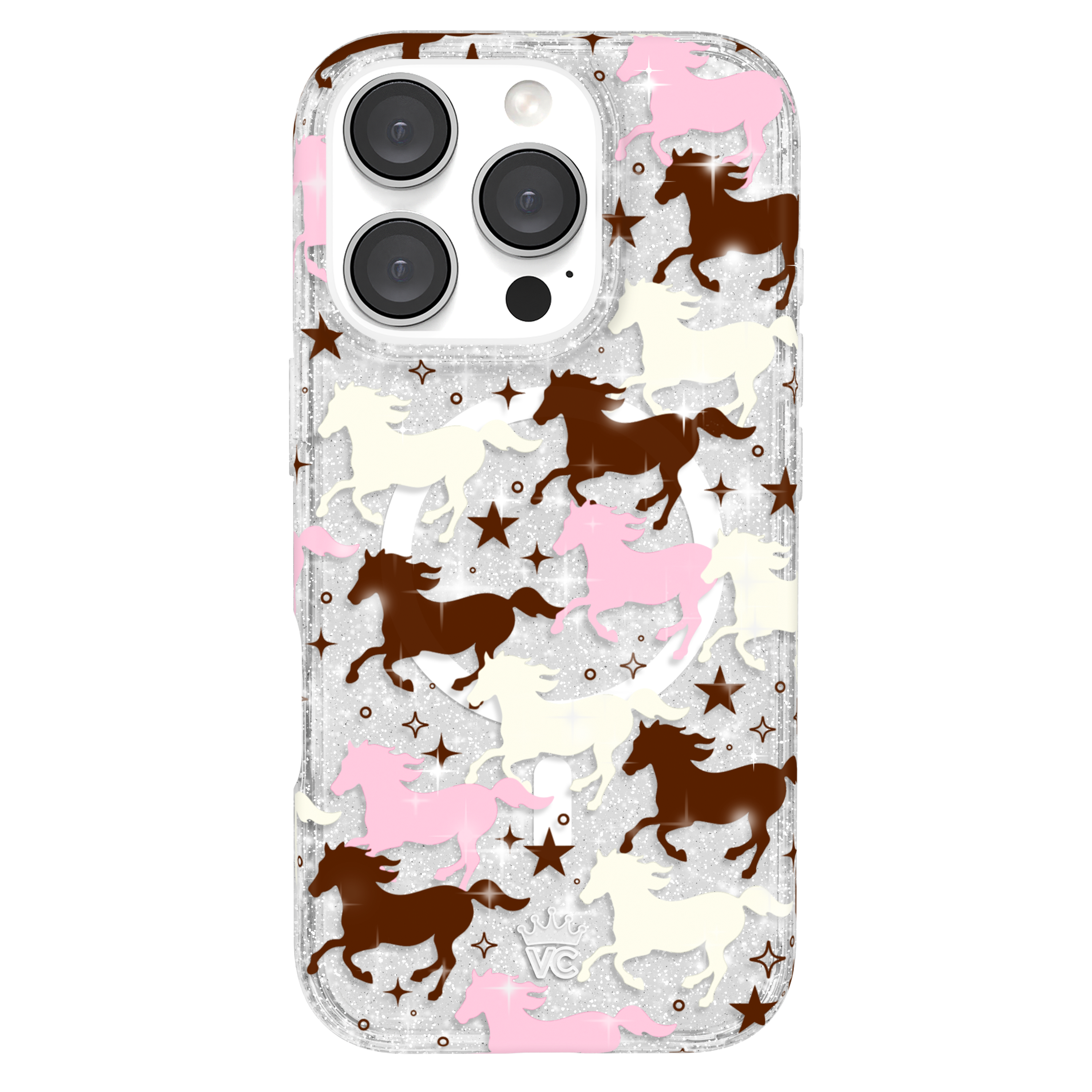 Pink Pony Glitter iPhone Case