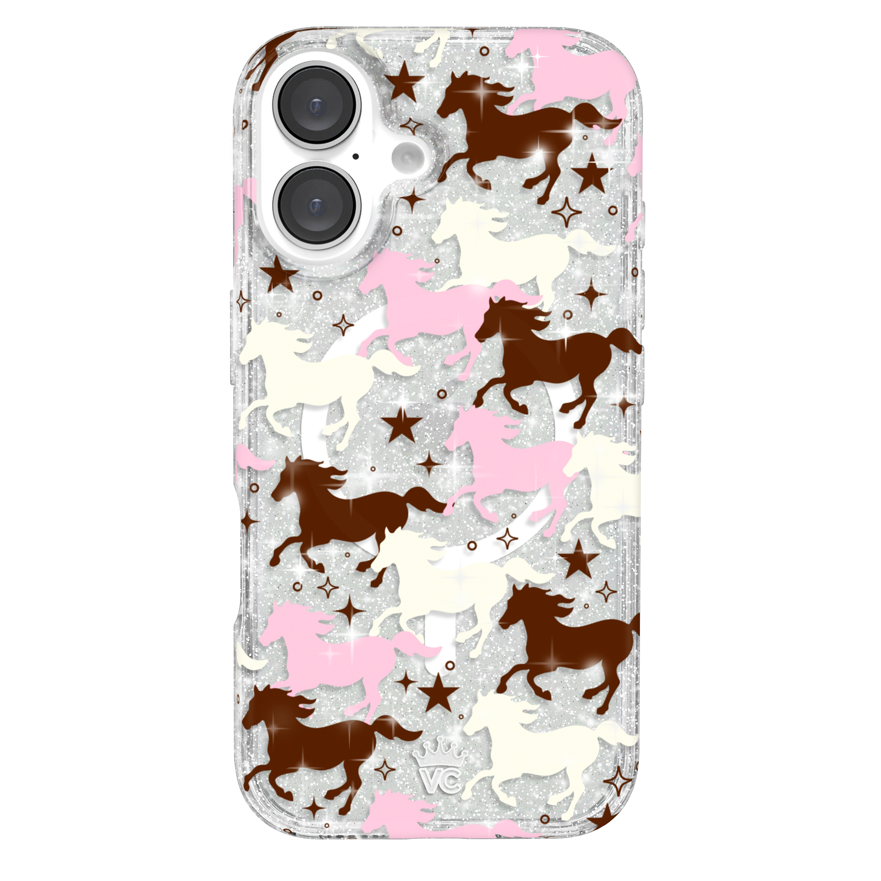 Pink Pony Glitter iPhone Case