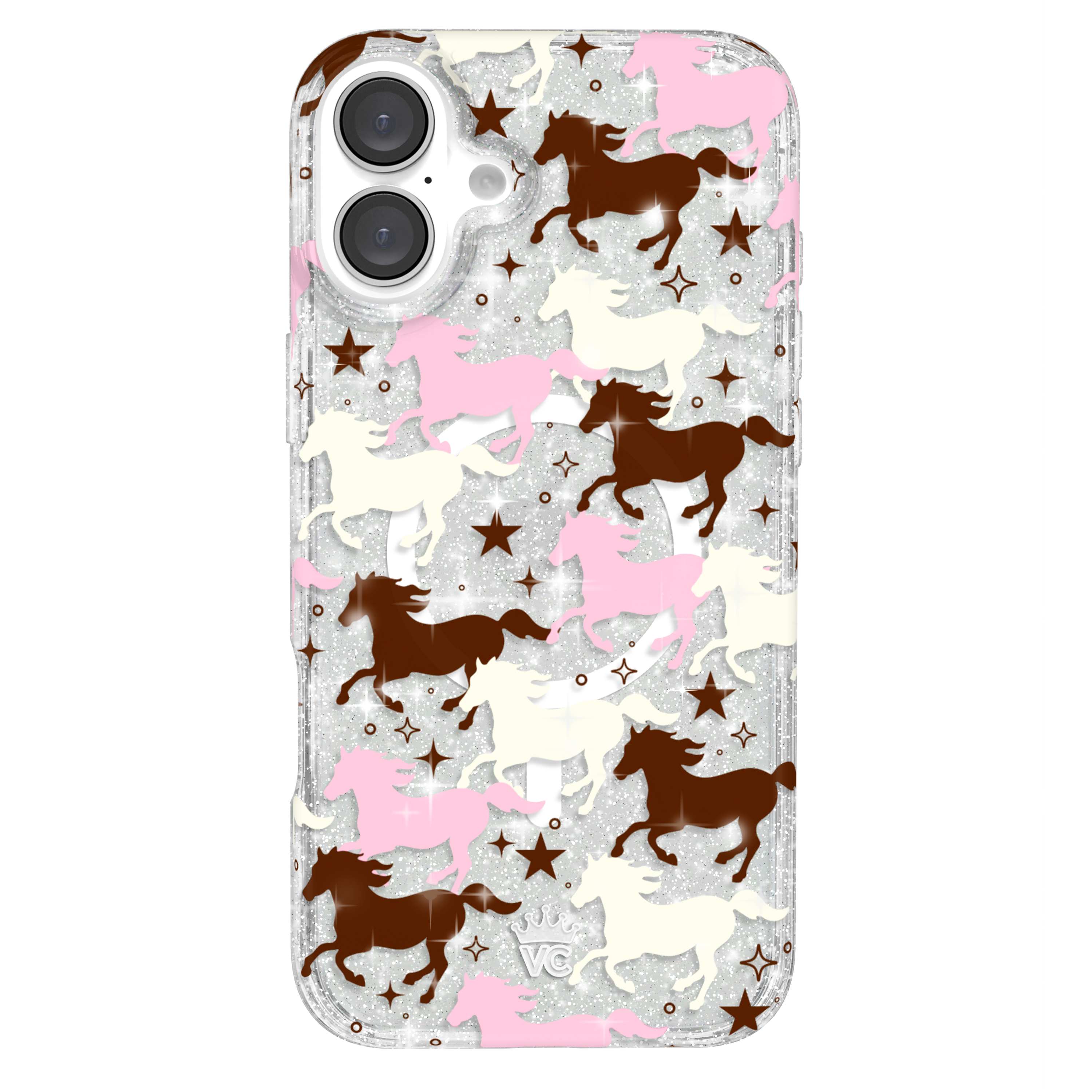 Pink Pony Glitter iPhone Case