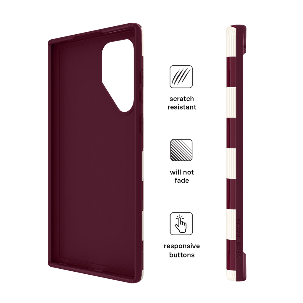 Burgundy Vibe Checker Samsung Case