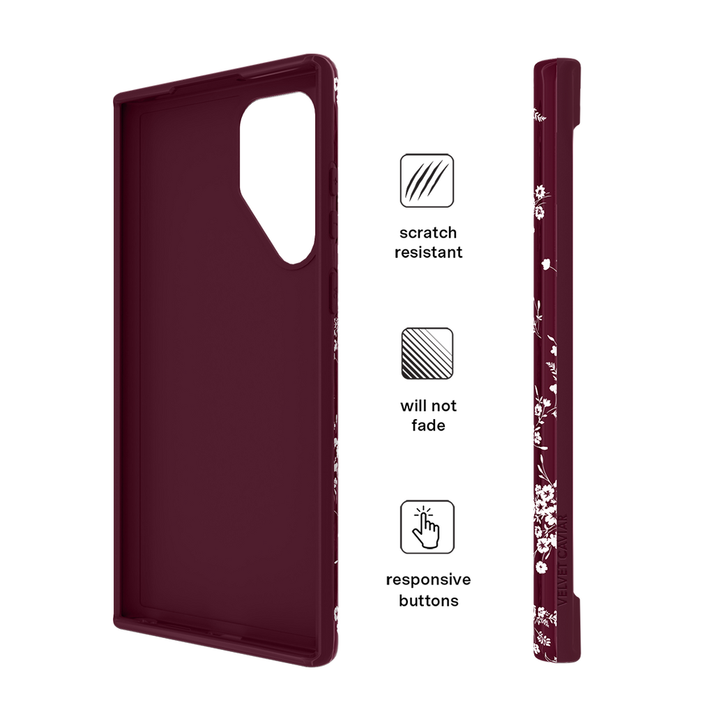 French Burgundy Floral Samsung Case