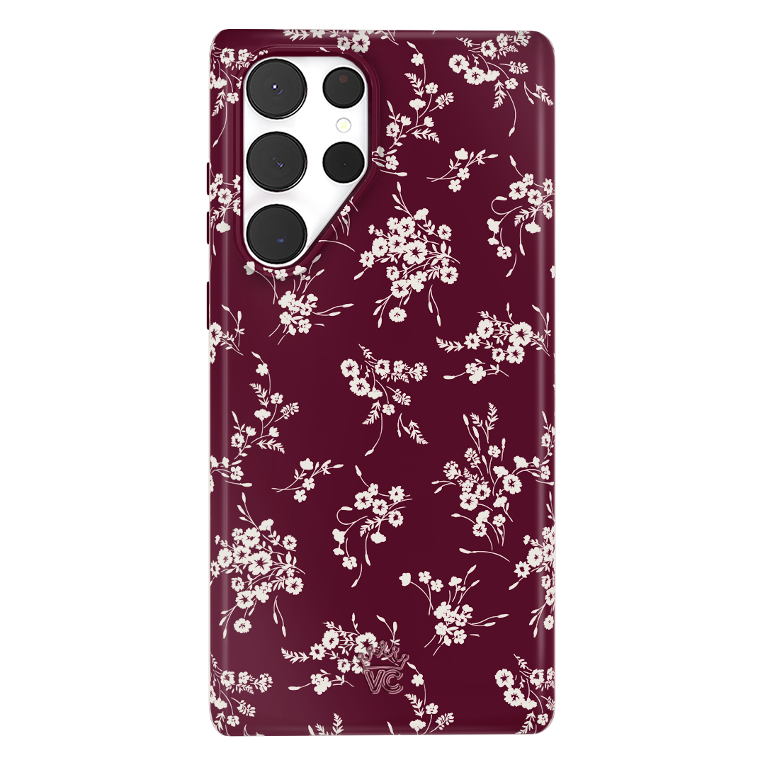 French Burgundy Floral Samsung Case