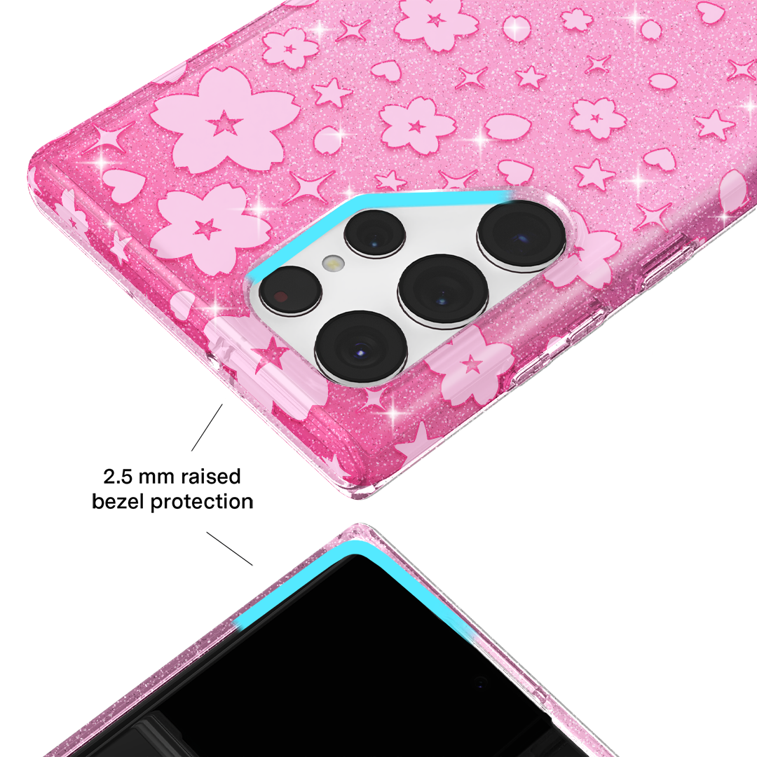 Cherry Blossom Glitter Samsung Case