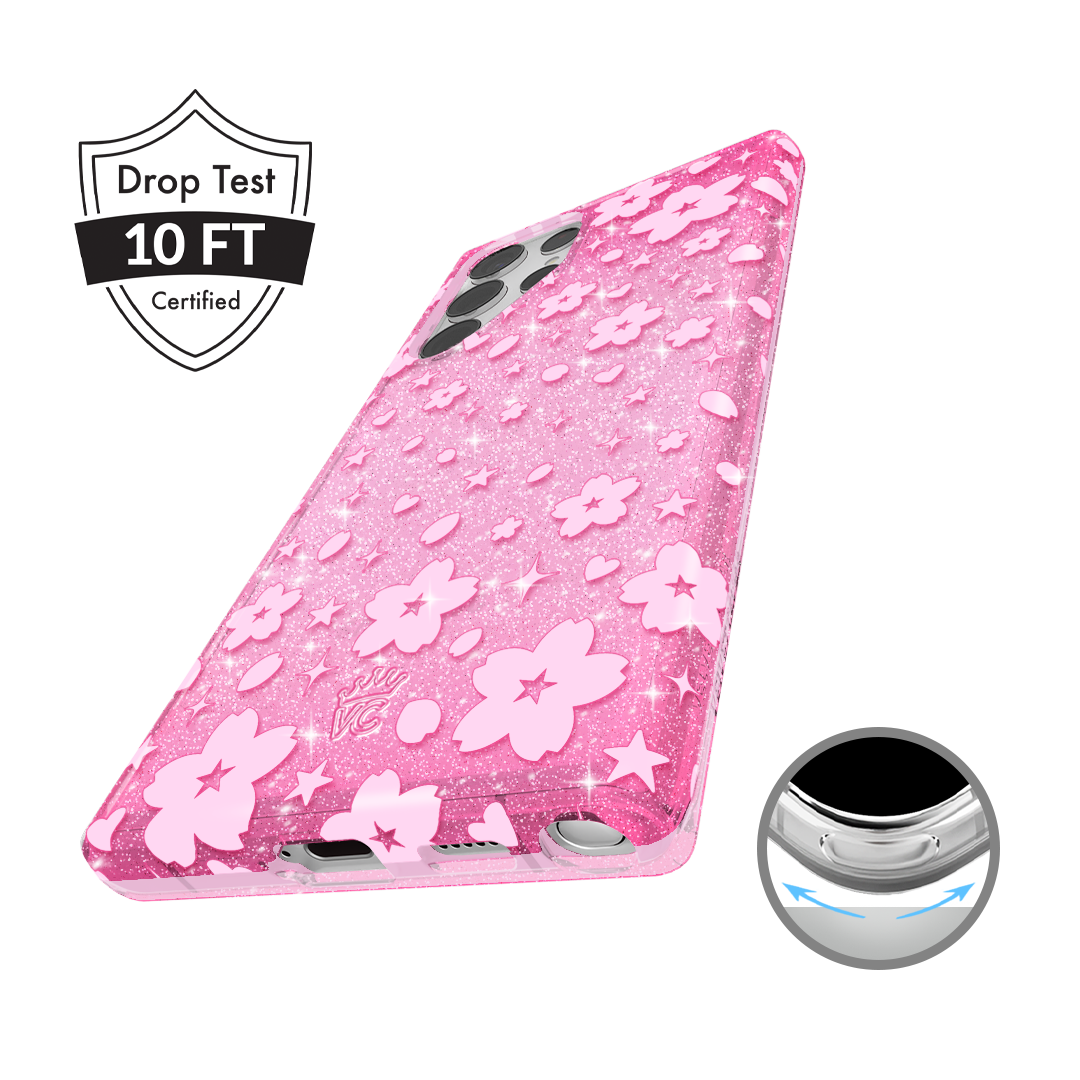 Cherry Blossom Glitter Samsung Case
