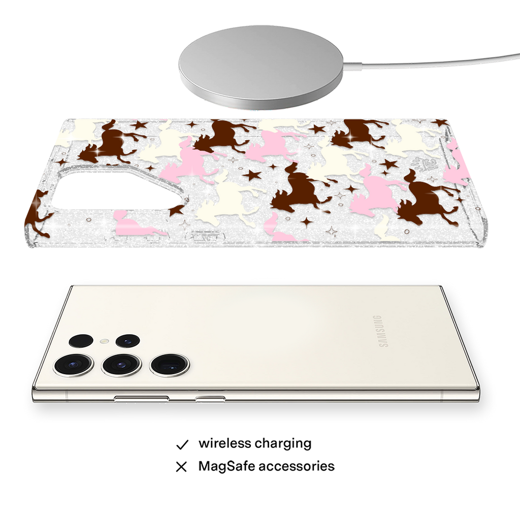 Pink Pony Glitter Samsung Case