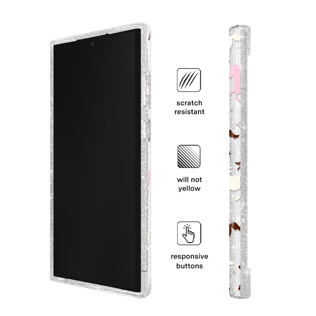 Pink Pony Glitter Samsung Case