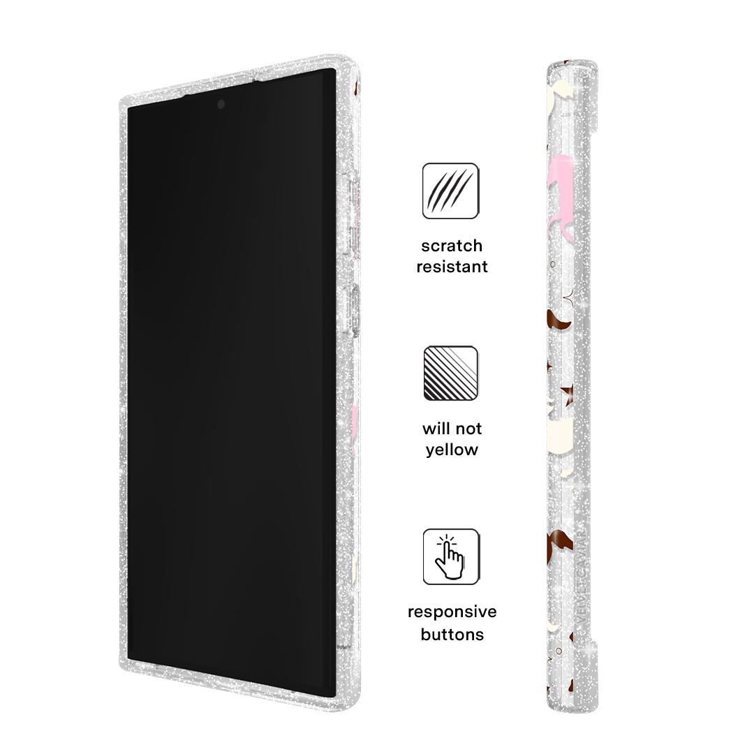 Pink Pony Glitter Samsung Case