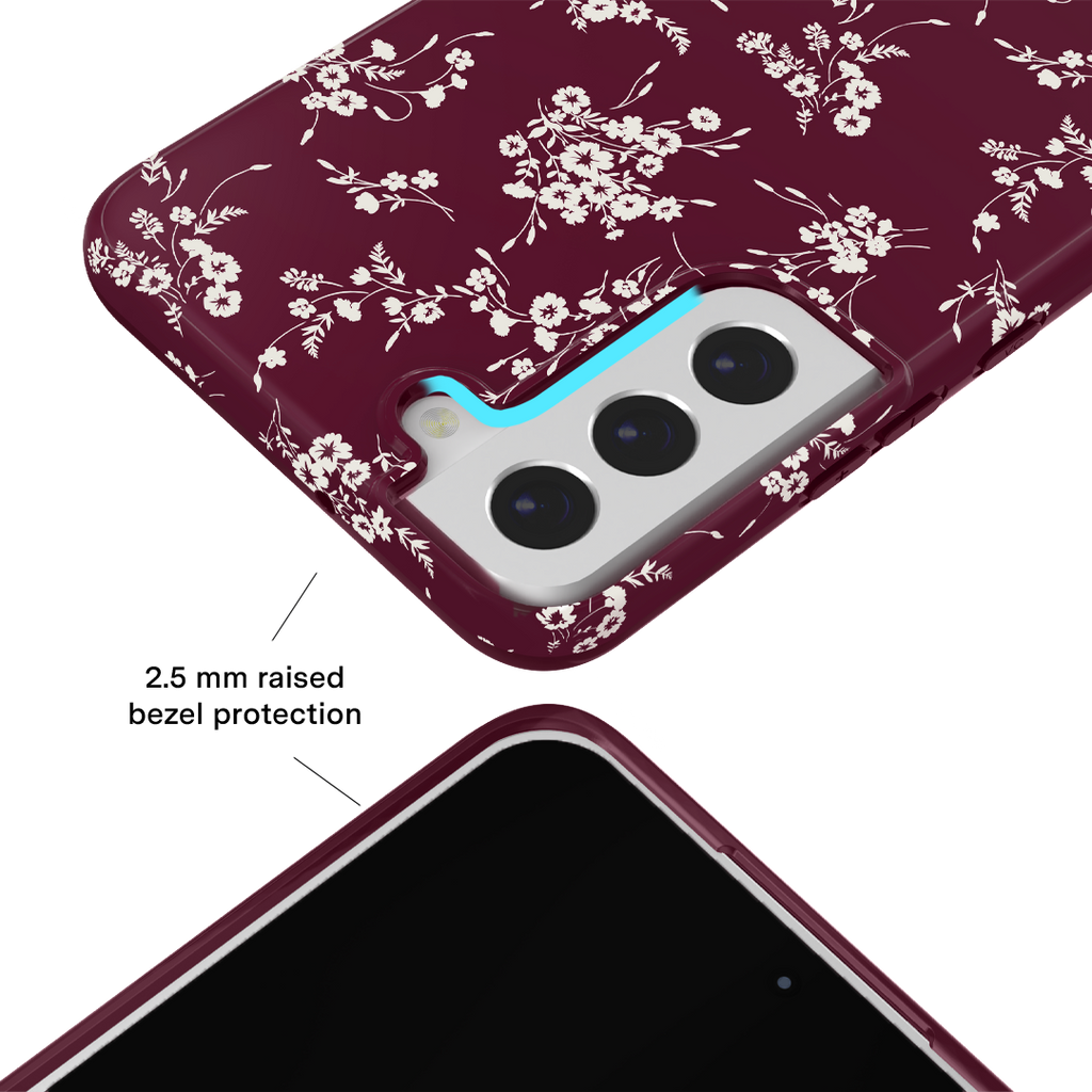 French Burgundy Floral Samsung Case
