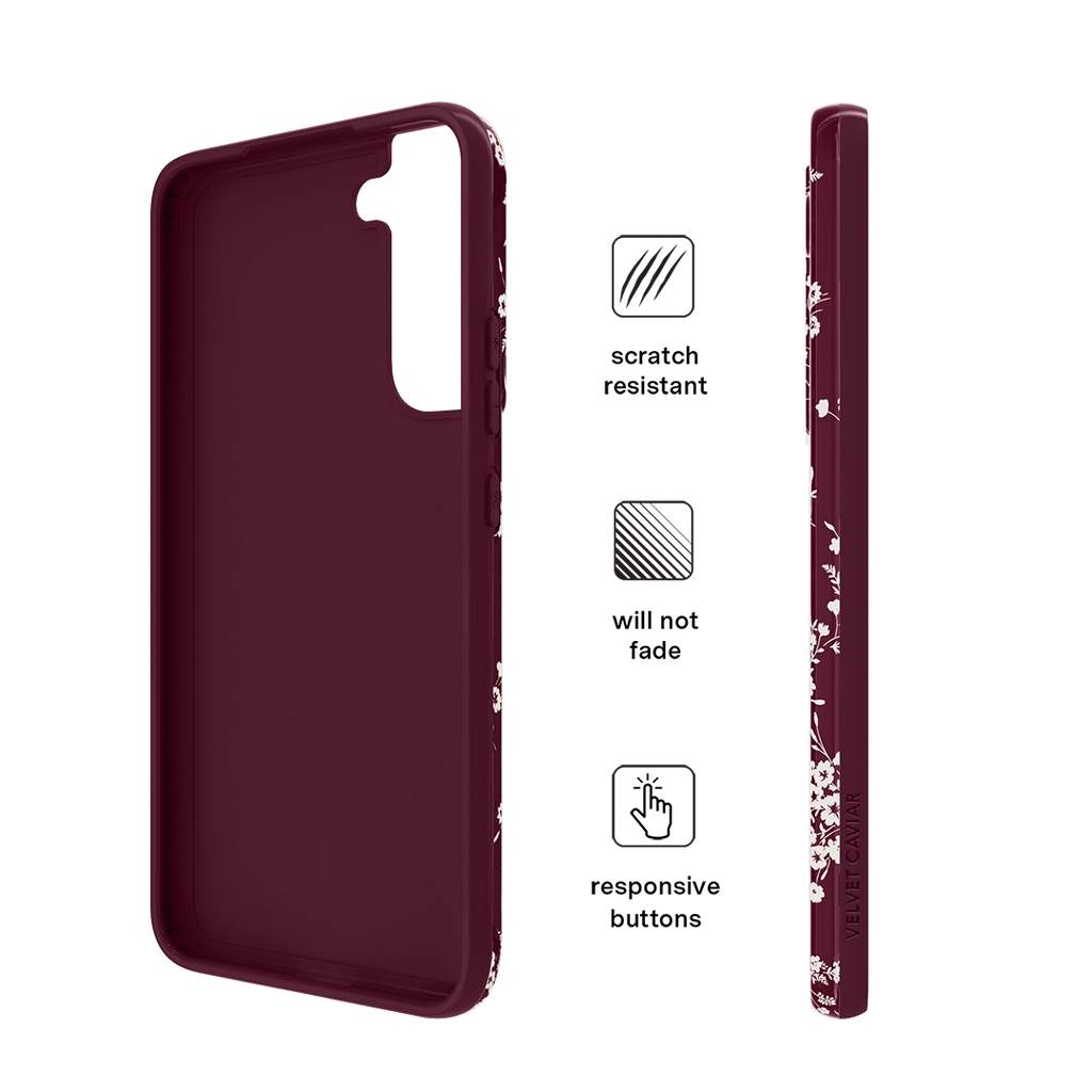 French Burgundy Floral Samsung Case