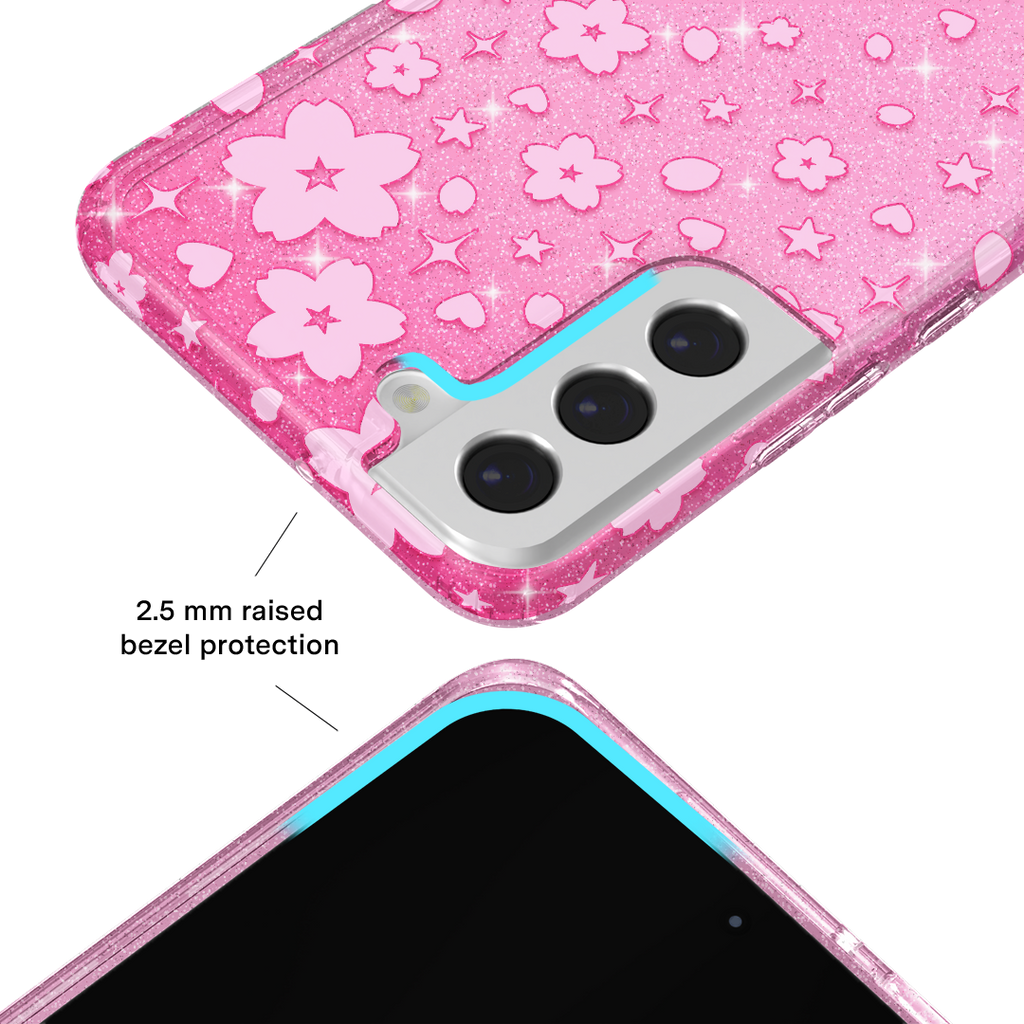 Cherry Blossom Glitter Samsung Case