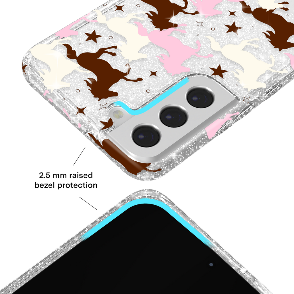 Pink Pony Glitter Samsung Case