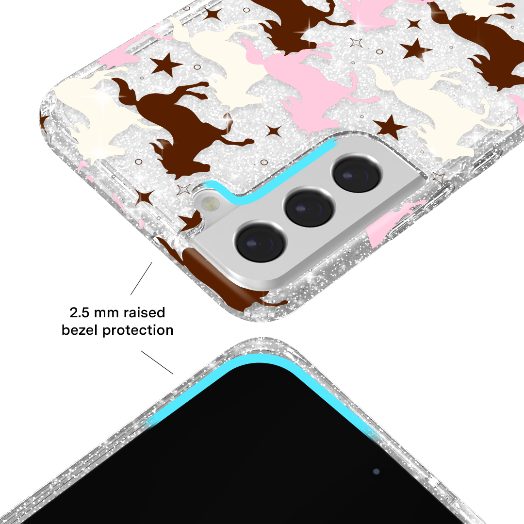 Pink Pony Glitter Samsung Case