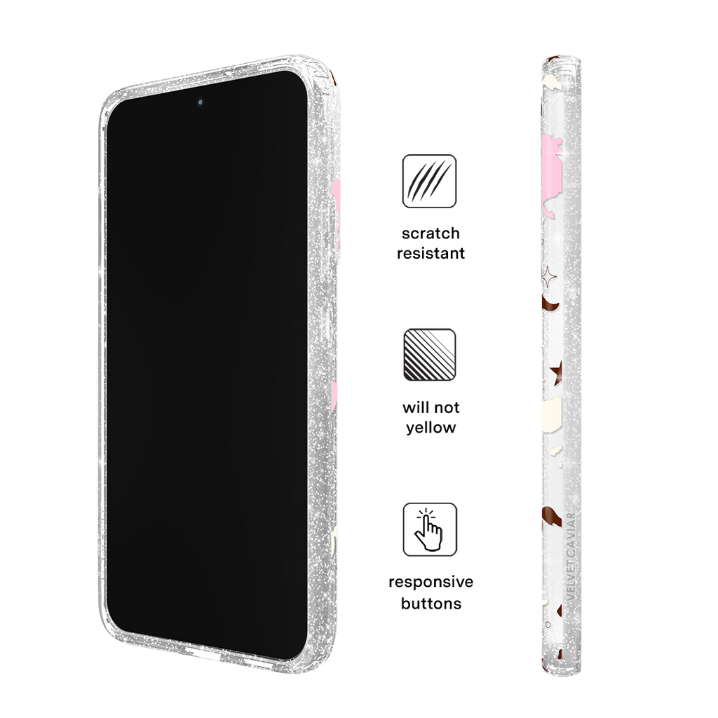 Pink Pony Glitter Samsung Case