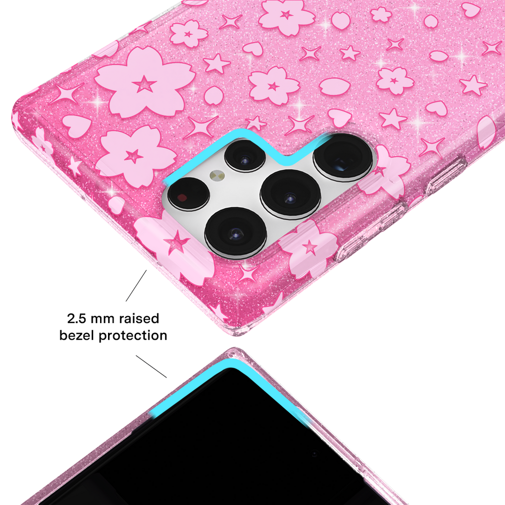 Cherry Blossom Glitter Samsung Case