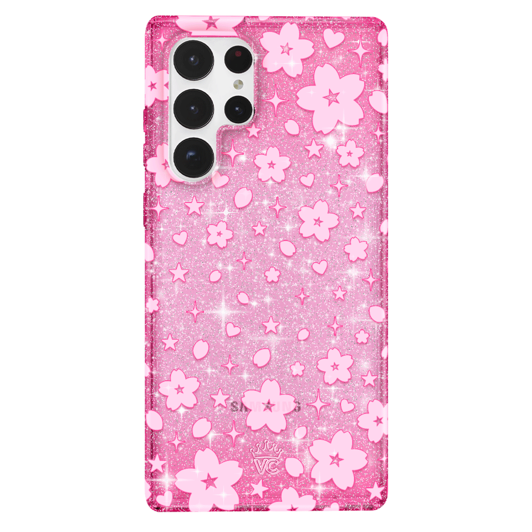 Cherry Blossom Glitter Samsung Case