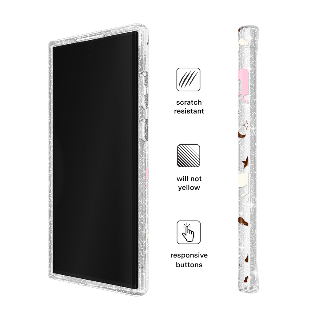Pink Pony Glitter Samsung Case