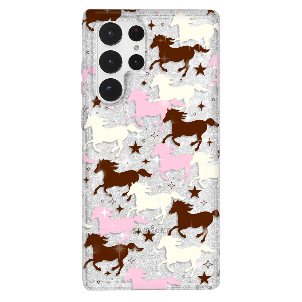 Pink Pony Glitter Samsung Case