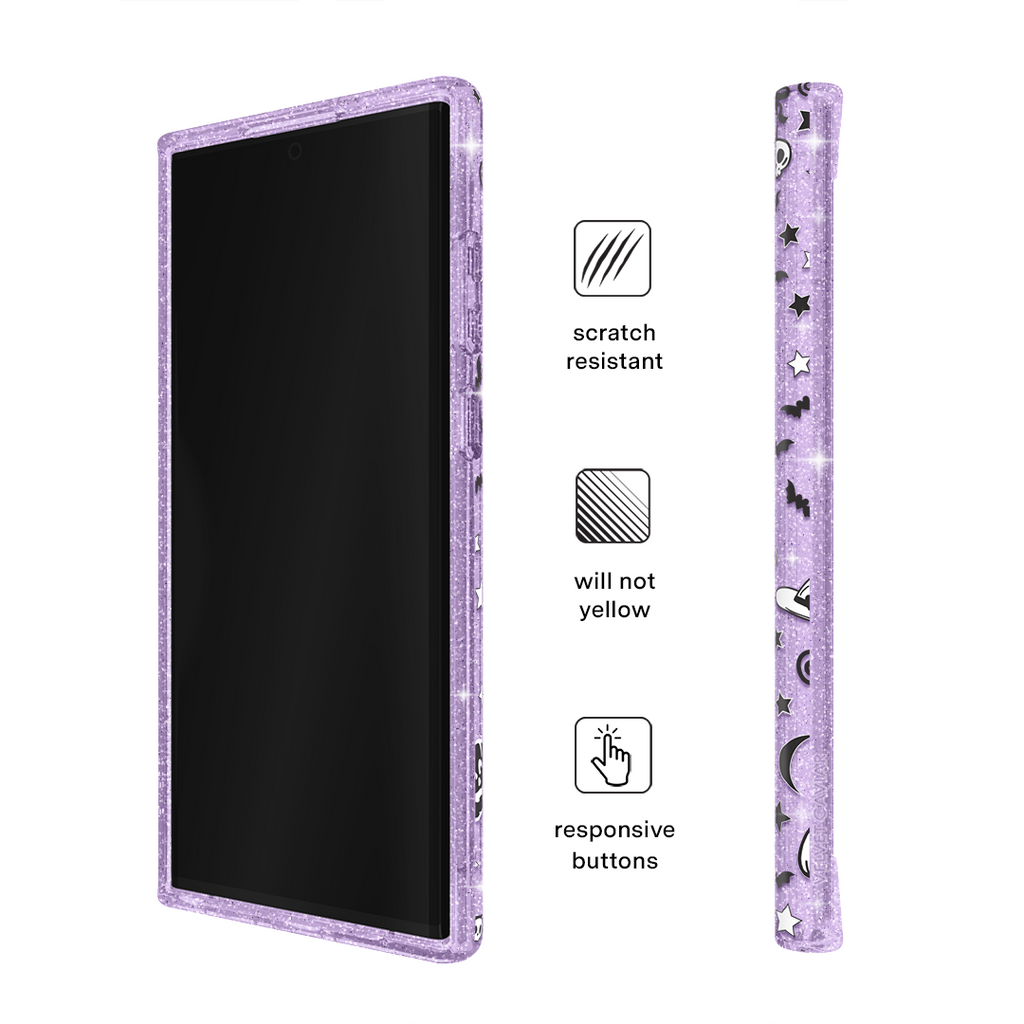 Witchy Lilac Glitter Samsung Case