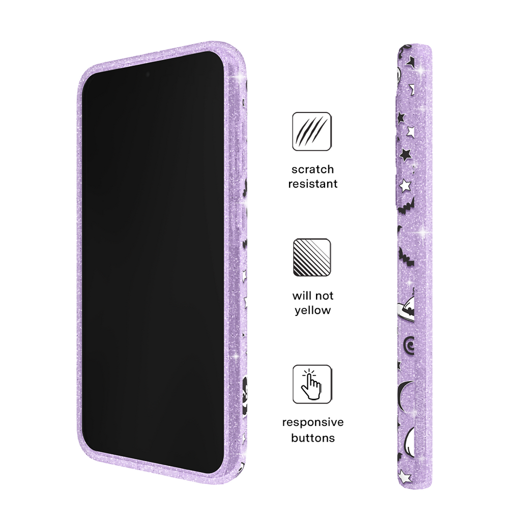 Witchy Lilac Glitter Samsung Case