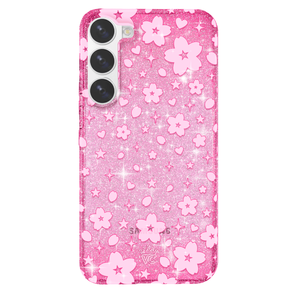Cherry Blossom Glitter Samsung Case