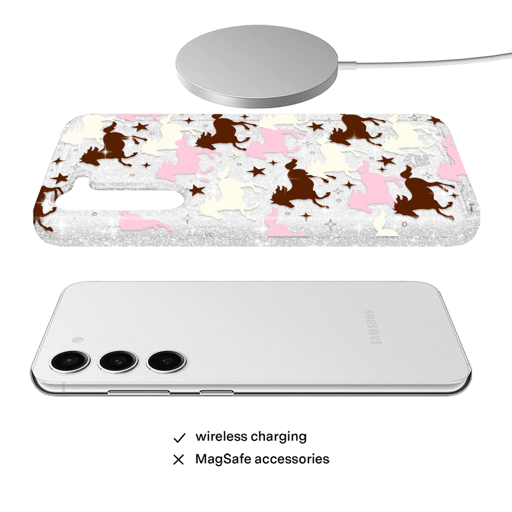 Pink Pony Glitter Samsung Case