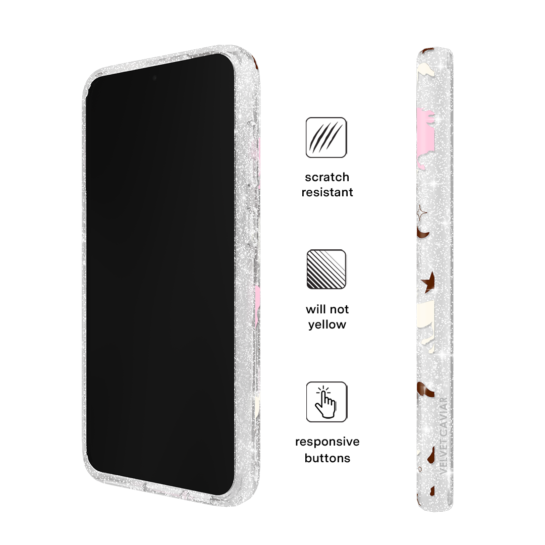 Pink Pony Glitter Samsung Case