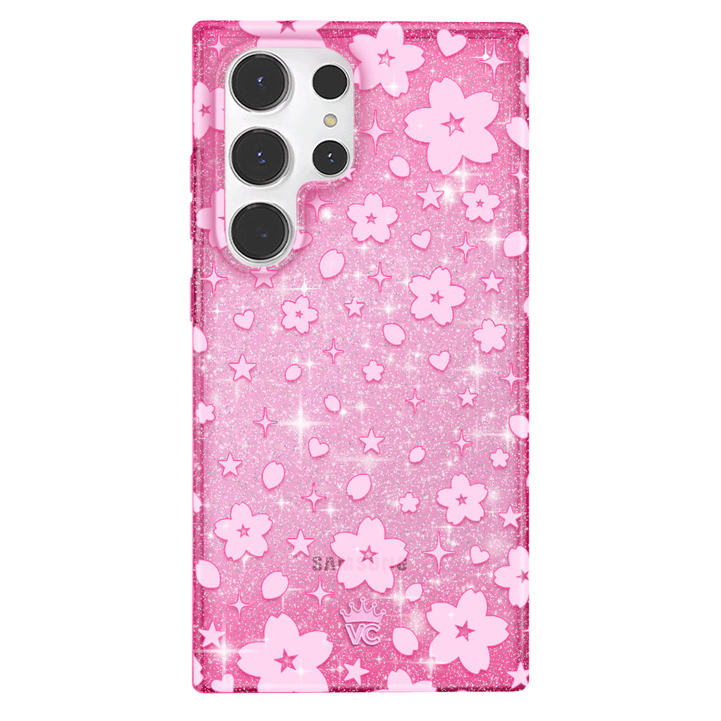 Cherry Blossom Glitter Samsung Case