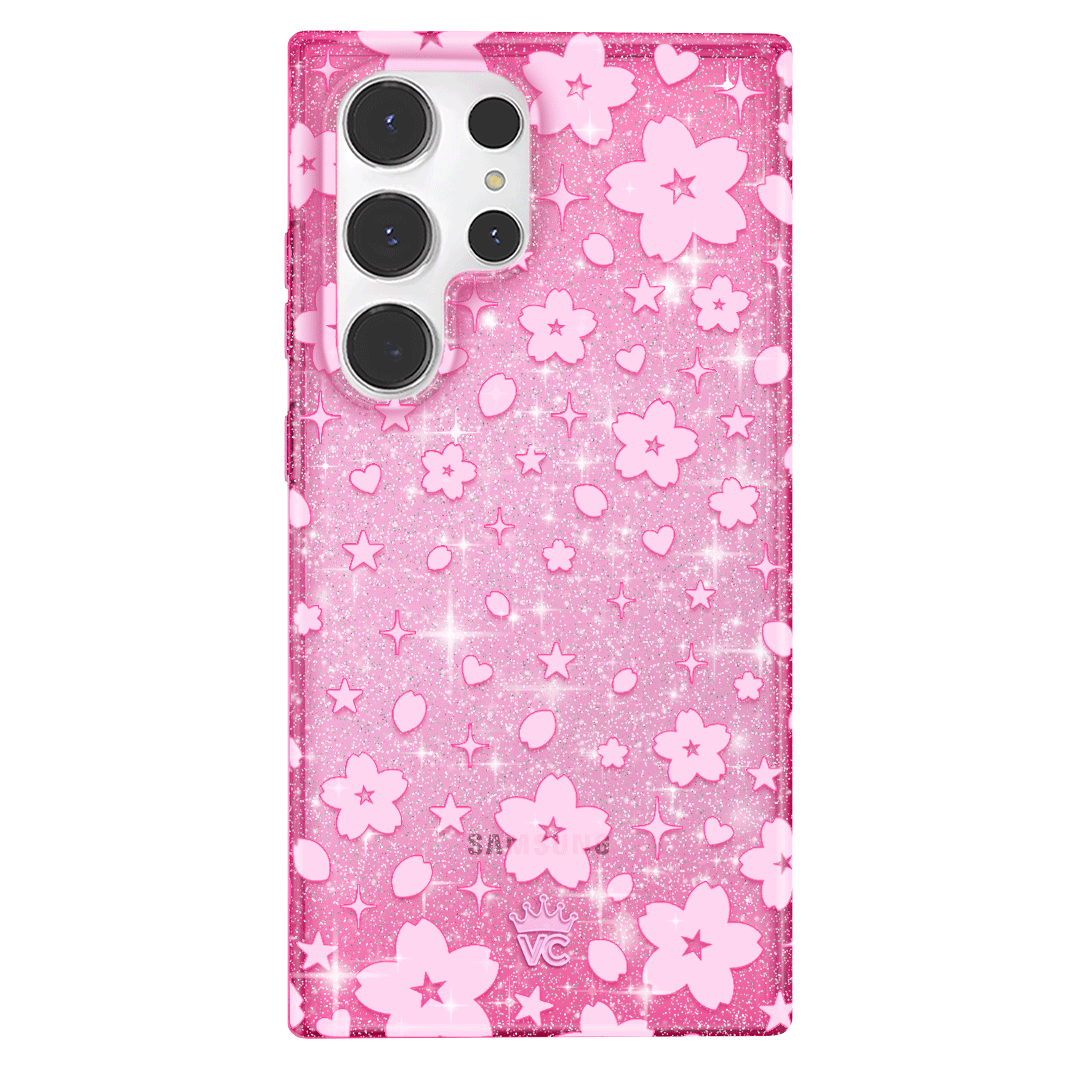 Cherry Blossom Glitter Samsung Case