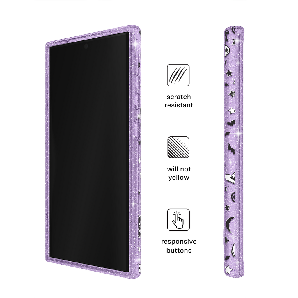 Witchy Lilac Glitter Samsung Case