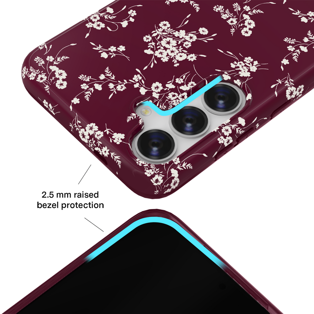 French Burgundy Floral Samsung Case